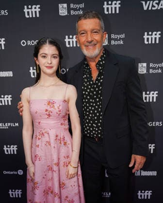 2026 Toronto International Film Festival - ˜Up Against It™ Premiere (L-R) Eden Hamilton and Antonio Banderas attend the red carpet for ˜Up Against It™ premiere during the 2026 Toronto International Film Festival (TIFF) at Roy Thomson Hall. on September 17, 2026 in Toronto, Canada. (Photo by Leonardo Ramirez Eyepix Group) Copyright: xLeonardoxRamirez xEyepixxGroupx LR17092026-00946