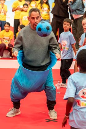 ABB Children s Day: Moritz Bleibtreu Catches a Ball and Wears Big Pants at the Children s Day Event at the Atelier Gardens in Berlin on September 17, 2026