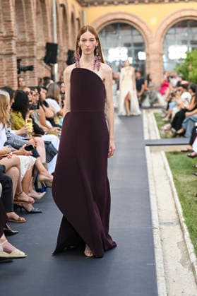 September 17, 2026, Madrid, Spain: A model parades with Isabel Sanchis design during the Mercedes Benz Fashion Week Madrid at Cibeles Palace in Madrid. Madrid Spain  - ZUMAs197 20260917_aaa_s197_285 Copyright: xAtilanoxGarciax