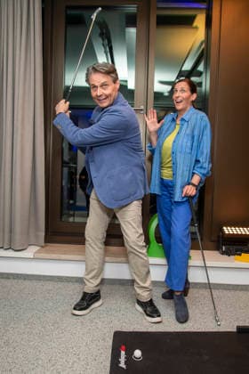 ABB UEFA s Ulrike Frank and Wolfgang Bahro as guests at the UFA Celebrity Gathering Back in Berlin at the UFA GmbH Berlin offices, Berlin, September 17, 2026