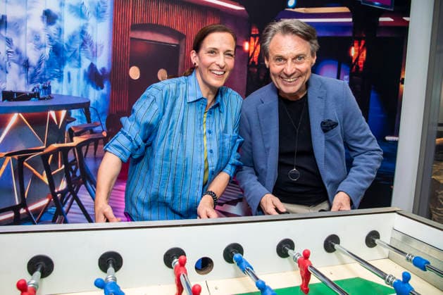 ABB UEFA s Ulrike Frank and Wolfgang Bahro as guests at the UFA Celebrity Gathering Back in Berlin at the UFA GmbH Berlin offices, Berlin, September 17, 2026