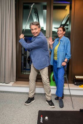 ABB UEFA’s Ulrike Frank and Wolfgang Bahro Appear on the UFA Celebrity Show Back in Berlin at the UFA GmbH Berlin offices, Berlin, September 17, 2026