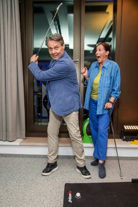 ABB UEFA’s Ulrike Frank and Wolfgang Bahro Appear on the UFA Celebrity Show Back in Berlin at the UFA GmbH Berlin offices, Berlin, September 17, 2026