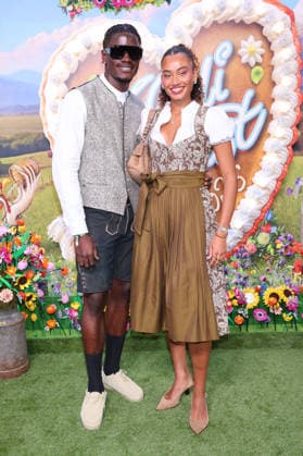 Ibo Bodi and Aurelie Carina upon their arrival at the RTL TV show HeidiFest by Heidi Klum at the Hofbräuhaus in Munich, September 17, 2026 Foto:xK.xKriegerx xFuturexImagex heidifest_6863