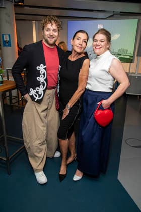 ABB UFA s Knud Riepen, Katy Karrenbauer, and Gisa Flake were guests at the UFA Celebrity Gathering Back in Berlin at the UFA GmbH Berlin offices, Berlin, on September 17, 2026