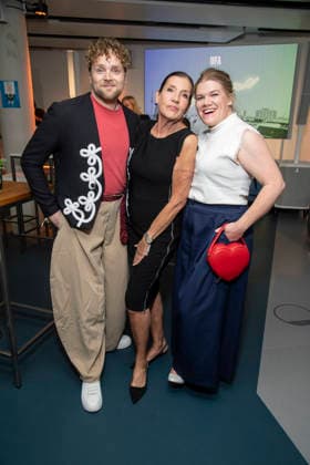 ABB UFA s Knud Riepen, Katy Karrenbauer, and Gisa Flake were guests at the UFA Celebrity Gathering Back in Berlin at the UFA GmbH Berlin offices, Berlin, on September 17, 2026