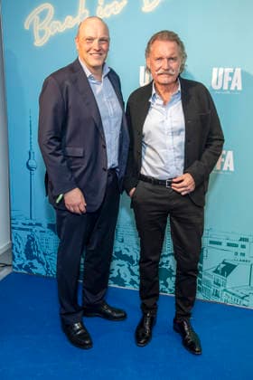 ABB UFA s Markus Brunnemann and TV lawyer Ingo Lenssen were guests at the Promi Treff UFA Back in Berlin event at the UFA GmbH Berlin offices in Berlin on September 17, 2026