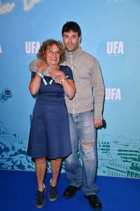 UFA Back in Berlin Reception: Adriana Altaras with her son Aaron Altaras on the blue carpet at the UFA Back in Berlin reception at BE YOND OFFICE in Berlin on September 17, 2026 Copyright: xEventpressxBerndtx