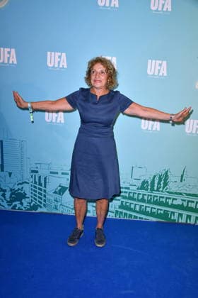 UFA Back in Berlin Reception: Adriana Altaras on the Blue Carpet at the UFA Back in Berlin Reception at BE YOND OFFICE in Berlin on September 17, 2026 Copyright: xEventpressxBerndtx