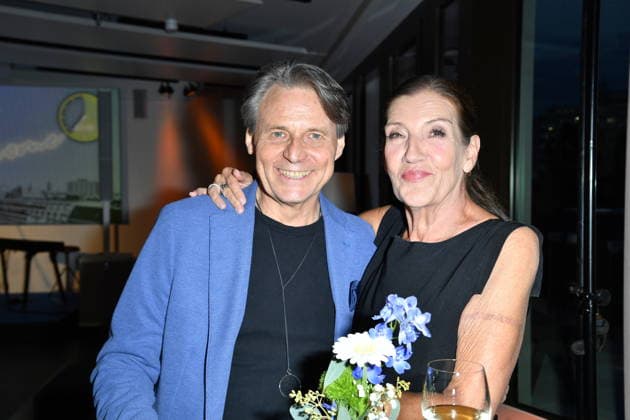 UFA Back in Berlin Reception: Wolfgang Bahro and Katy Karrenbauer on the blue carpet at the UFA Back in Berlin reception at BE YOND OFFICE in Berlin on September 17, 2026 Copyright: xEventpressxBerndtx
