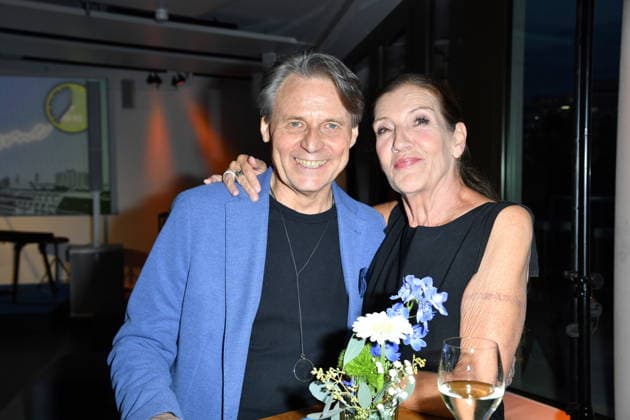 UFA Back in Berlin Reception: Wolfgang Bahro and Katy Karrenbauer on the blue carpet at the UFA Back in Berlin reception at BE YOND OFFICE in Berlin on September 17, 2026 Copyright: xEventpressxBerndtx