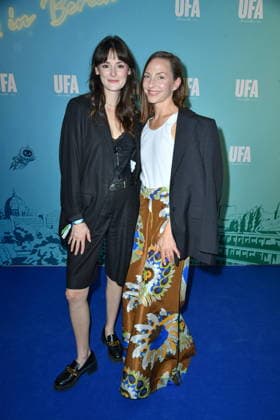 UFA Back in Berlin Reception: Lea von Acken and Katharina Schuettler on the blue carpet at the UFA Back in Berlin reception at BE YOND OFFICE in Berlin on September 17, 2026 Copyright: xEventpressxBerndtx