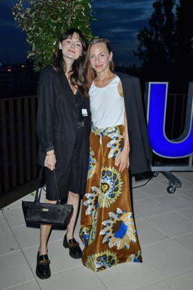 UFA Back in Berlin Reception: Lea von Acken and Katharina Schuettler on the Blue Carpet at the UFA Back in Berlin Reception at BE YOND OFFICE in Berlin on September 17, 2026 Copyright: xEventpressxBerndtx