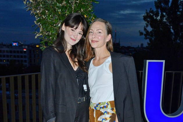 UFA Back in Berlin Reception: Lea von Acken and Katharina Schuettler on the Blue Carpet at the UFA Back in Berlin Reception at BE YOND OFFICE in Berlin on September 17, 2026 Copyright: xEventpressxBerndtx
