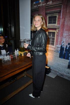 UFA Back in Berlin Reception: Sonja Gerhardt on the Blue Carpet at the UFA Back in Berlin Reception at BE YOND OFFICE in Berlin on September 17, 2026 Copyright: xEventpressxBerndtx