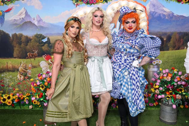 Guest, Katy Bähm, and Bambi Mercury upon arrival at the RTL TV show HeidiFest by Heidi Klum at the Hofbräuhaus in Munich, September 17, 2026 Foto:xK.xKriegerx xFuturexImagex heidifest_7006