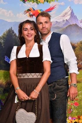 Sarah Engel with Boyfriend 2 at HeidiFest by Heidi Klum, a pre-Oktoberfest event hosted by RTL at the Hofbräuhaus in Munich on September 17, 2026