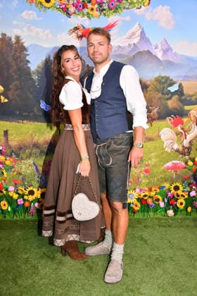 Sarah Engel with Boyfriend 2 at HeidiFest by Heidi Klum, a pre-Oktoberfest event hosted by RTL at the Hofbräuhaus in Munich on September 17, 2026