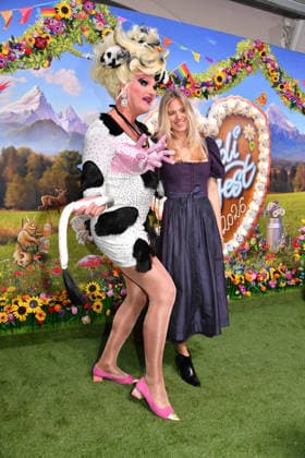 Olivia Jones and Larissa Marolt at the 2nd HeidiFest by Heidi Klum, a pre-Oktoberfest event hosted by RTL at the Hofbräuhaus in Munich on September 17, 2026