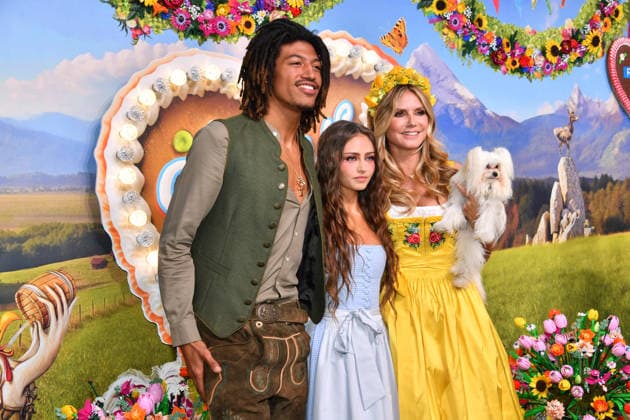 Heidi Klum with her daughter Leni Klum and son Henry Samuel 2 at HeidiFest by Heidi Klum, a pre-Oktoberfest event hosted by RTL at the Hofbräuhaus in Munich on September 17, 2026