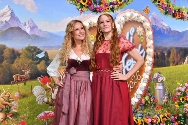 Katja Burkard and Barbara Meier at the 2nd HeidiFest by Heidi Klum, a pre-Oktoberfest event hosted by RTL at the Hofbräuhaus in Munich on September 17, 2026