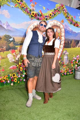 Sarah Engel with Boyfriend 2 at HeidiFest by Heidi Klum, a pre-Oktoberfest event hosted by RTL at the Hofbräuhaus in Munich on September 17, 2026
