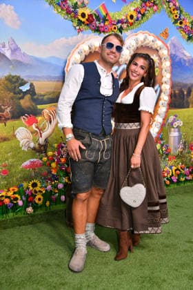 Sarah Engel with Boyfriend 2 at HeidiFest by Heidi Klum, a pre-Oktoberfest event hosted by RTL at the Hofbräuhaus in Munich on September 17, 2026