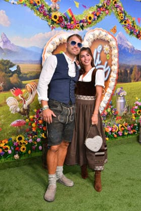 Sarah Engel with Boyfriend 2 at HeidiFest by Heidi Klum, a pre-Oktoberfest event hosted by RTL at the Hofbräuhaus in Munich on September 17, 2026