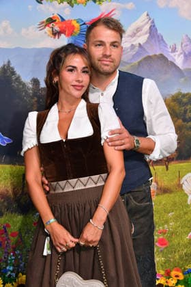 Sarah Engel with Boyfriend 2 at HeidiFest by Heidi Klum, a pre-Oktoberfest event hosted by RTL at the Hofbräuhaus in Munich on September 17, 2026