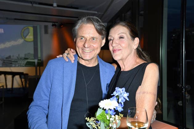 Wolfgang Bahro and Katy Karrenbauer at the UFA Back reception at BE YOND OFFICE in Berlin on September 17, 2026