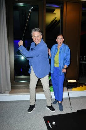 Wolfgang Bahro and Ulrike Frank at the UFA Back reception at BE YOND OFFICE in Berlin on September 17, 2026