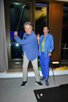 Wolfgang Bahro and Ulrike Frank at the UFA Back reception at BE YOND OFFICE in Berlin on September 17, 2026