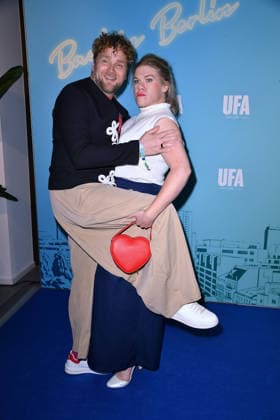 Knud Riepen and Gisa Flake at the UFA Back reception at the BE YOND OFFICE in Berlin on September 17, 2026