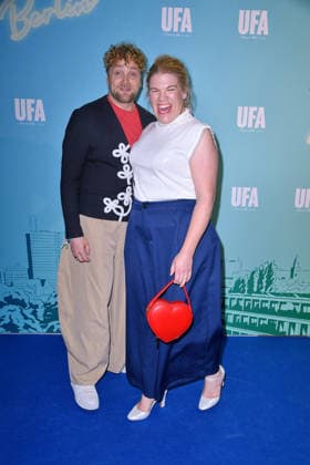 Knud Riepen and Gisa Flake at the UFA Back reception at the BE YOND OFFICE in Berlin on September 17, 2026