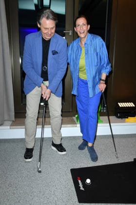 Wolfgang Bahro and Ulrike Frank at the UFA Back reception at BE YOND OFFICE in Berlin on September 17, 2026