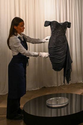 Exclusive unveiling of Princess Diana™s Revenge Dress at Sotheby™s London. One of the most legendary fashion items in modern history is exhibited for the first time since 1997. The iconic black silk evening dress was designed by Christina Stambolian and famously worn by Diana, Princess of Wales, at the Serpentine Gallery in 1994 When: 18 Sep 2026 Credit: Cover Images EDITORIAL USE ONLY. NOT FOR USE BY NEWSPAPERS BASED IN THE UK. Copyright: xx coverimg56031627