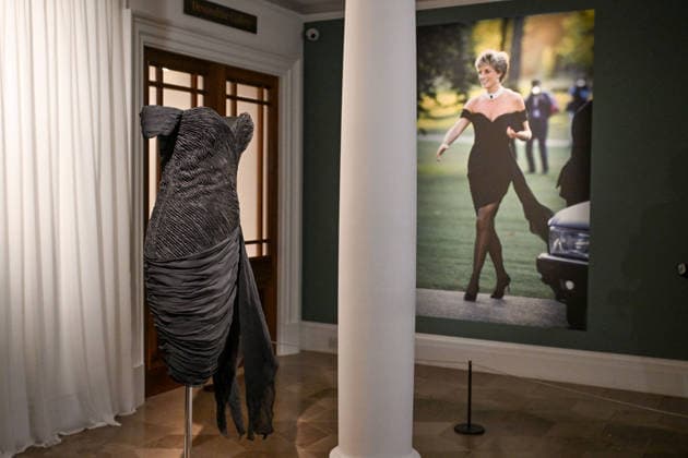 Exclusive unveiling of Princess Diana™s Revenge Dress at Sotheby™s London. One of the most legendary fashion items in modern history is exhibited for the first time since 1997. The iconic black silk evening dress was designed by Christina Stambolian and famously worn by Diana, Princess of Wales, at the Serpentine Gallery in 1994 When: 18 Sep 2026 Credit: Cover Images EDITORIAL USE ONLY. NOT FOR USE BY NEWSPAPERS BASED IN THE UK. Copyright: xx coverimg56031636