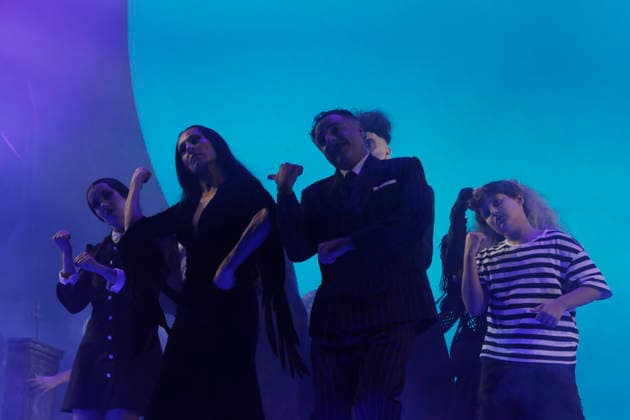 September 18, 2026, Madrid, Community Of Madrid, Spain: Cast members perform on stage during a media preview of two musical numbers from La Familia Addams: El Musical (The Addams Family: The Musical) at the Teatro Calderon on Friday, September 18, 2026, in Madrid, Spain. The exclusive press photocall showcased the vibrant and highly anticipated unconventional comedy, which brings the macabre and beloved Addams family to life with spectacular, life-sized set designs. Offering a tragicomic twist as Wednesday Addams falls in love with a normal boy, the production blends grand orchestral parodies, dark humor, and a surprisingly emotional core about teenage love and acceptance, putting traditional showbusiness cliches under the microscope wi - ZUMAo127 20260918_zep_o127_051 Copyright: xHugoxOrtunox