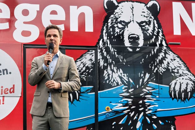 Berlin, September 18, 2026: The Berlin SPD’s campaign wrap-up event with Steffen Krach ahead of the upcoming election for the House of Representatives on September 20, 2026, at Stuttgarter Platz on Wilmersdorfer Straße