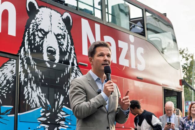 Berlin, September 18, 2026: The Berlin SPD’s campaign wrap-up event with Steffen Krach ahead of the upcoming election for the House of Representatives on September 20, 2026, at Stuttgarter Platz on Wilmersdorfer Straße