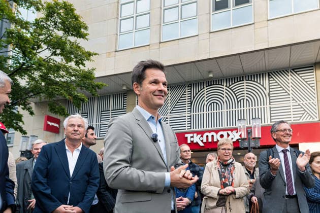 Berlin, September 18, 2026: The Berlin SPD’s campaign wrap-up event featuring Steffen Krach ahead of the upcoming House of Representatives election on September 20, 2026, at Stuttgarter Platz on Wilmersdorfer Straße