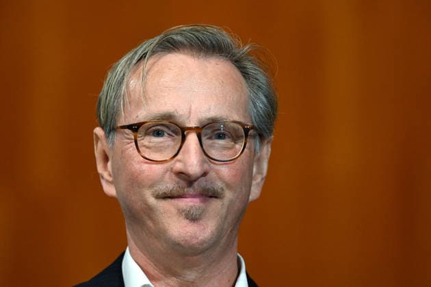 Press conference to introduce the designated artistic director of the Salzburg Festival at the Großes Festspielhaus in Salzburg, photographed on September 18, 2026. The photo shows the designated artistic director of the Salzburg Festival, effective January 1, 2027, the Belgian Peter de Caluwe in a portrait from 2026. Press co