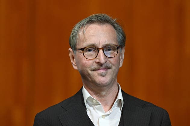 Press conference to introduce the designated artistic director of the Salzburg Festival at the Großes Festspielhaus in Salzburg, photographed on September 18, 2026. The photo shows the designated artistic director of the Salzburg Festival, effective January 1, 2027, the Belgian Peter de Caluwe in a portrait from 2026. Press co