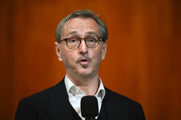Press conference to introduce the designated artistic director of the Salzburg Festival at the Großes Festspielhaus in Salzburg, photographed on September 18, 2026. The photo shows the designated artistic director of the Salzburg Festival, effective January 1, 2027, the Belgian Peter de Caluwe, in a portrait from 2026. Press c