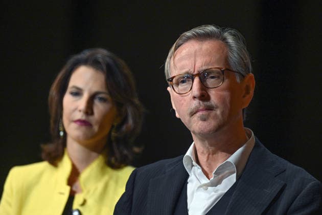 Press conference to introduce the designated artistic director of the Salzburg Festival at the Großes Festspielhaus in Salzburg, photographed on September 18, 2026. The photo shows the Belgian Peter de Caluwe, the designated artistic dir