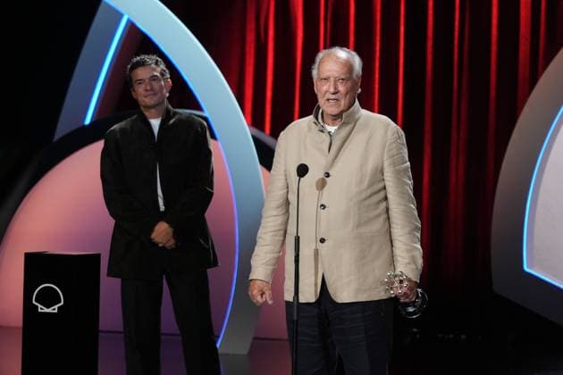 Orlando Bloom and Director Werner Herzog attending the opening ceremony during the 74 San Sebastian Film Festival in San Sebastian, Spain, on Friday, 18 September, 2026. Cordon Press 
