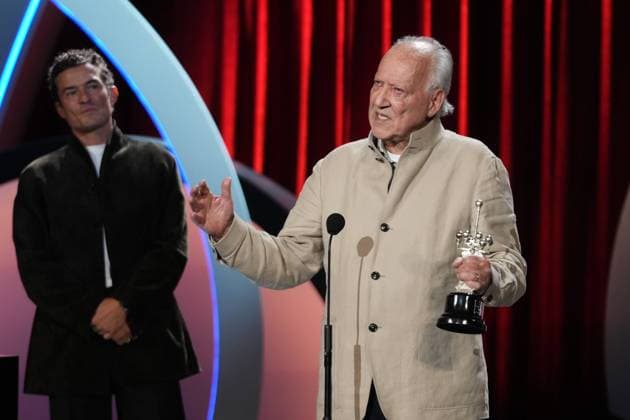 Orlando Bloom and Director Werner Herzog attending the opening ceremony during the 74 San Sebastian Film Festival in San Sebastian, Spain, on Friday, 18 September, 2026. Cordon Press 