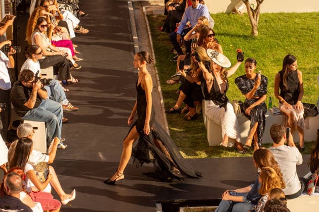 IPA88683565 - MADRID, SPAIN. SEPTEMBER 18, 2026: A model walks the runway showcasing a design by Yolancris during Mercedes-Benz Fashion Week Madrid 2026 (MBFWMadrid) on September 18, 2026, in Madrid, Spain. The designer brand presented its latest collection as part of the official fashion week schedule, featuring elaborate textures, intricate details, and statement silhouettes showcased throughout the runway presentation.  Copyright: xFrancescoxMilitelloxMirtox xx IPA88683565