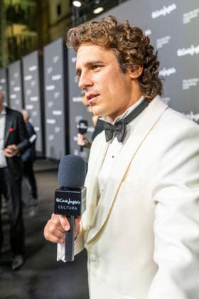 September 18, 2026, Madrid, Madrid, Spain: Spanish actor MARTINO RIVAS speaks to the press during the closing party for MBFW Madrid at the Reina SofoÂ­a Museum on September 18, 2026, in Madrid, Spain. Madrid Spain  - ZUMAc312 20260918_zsp_c312_028 Copyright: xOscarxManuelxSanchezx