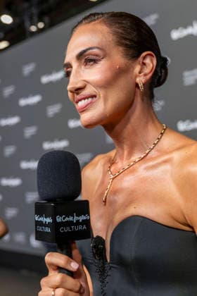 September 18, 2026, Madrid, Madrid, Spain: Spanish model and television host NIEVES ALVAREZ speaks to the press during the closing party for MBFW Madrid at the Reina SofoÂ­a Museum on September 18, 2026, in Madrid, Spain. Madrid Spain  - ZUMAc312 20260918_zsp_c312_045 Copyright: xOscarxManuelxSanchezx